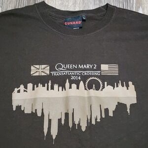 Queen Mary 2 Transatlantic‎ Crossing 2014 Cunard Shirt Size L Ship Boat Cruise